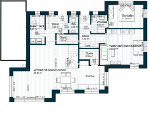 Projekt Untermeiselstein - Grundriss EG